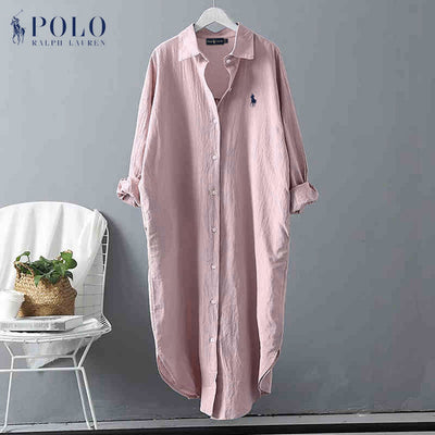 Robe chemise à rayures RL