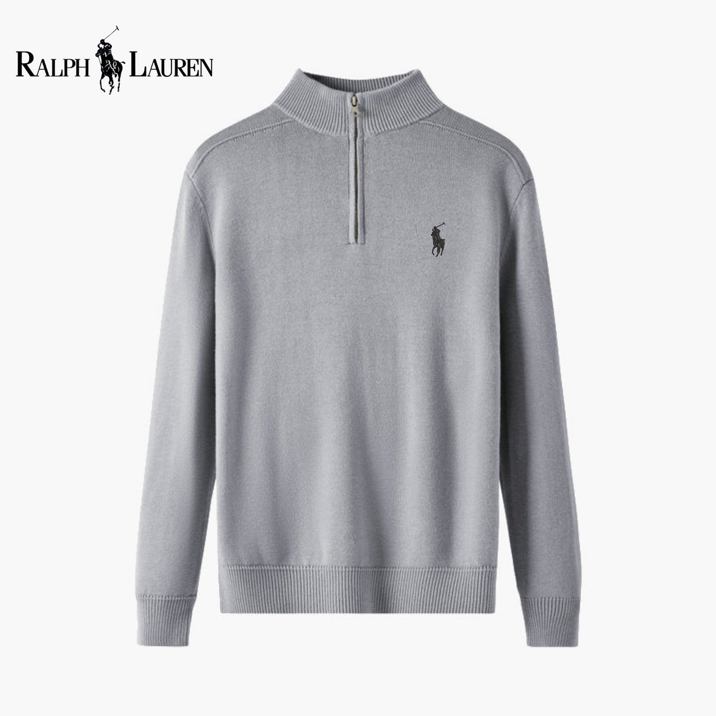 Pull Demi-Zip Ꮢalph Ꮮаᴜгеn Laine Mérinos