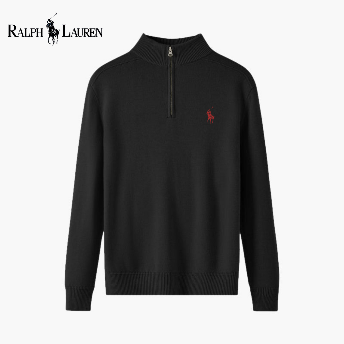 Pull Demi-Zip Ꮢalph Ꮮаᴜгеn Laine Mérinos