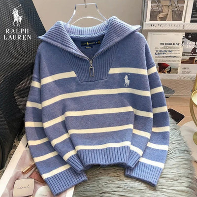 Pull Rayé Col Zippé – Rabais Exceptionnel