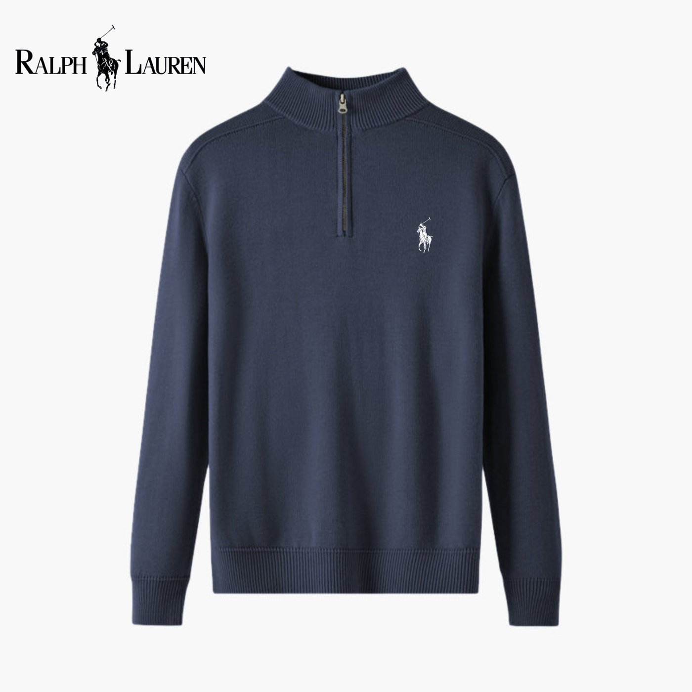 Pull Demi-Zip Ꮢalph Ꮮаᴜгеn Laine Mérinos