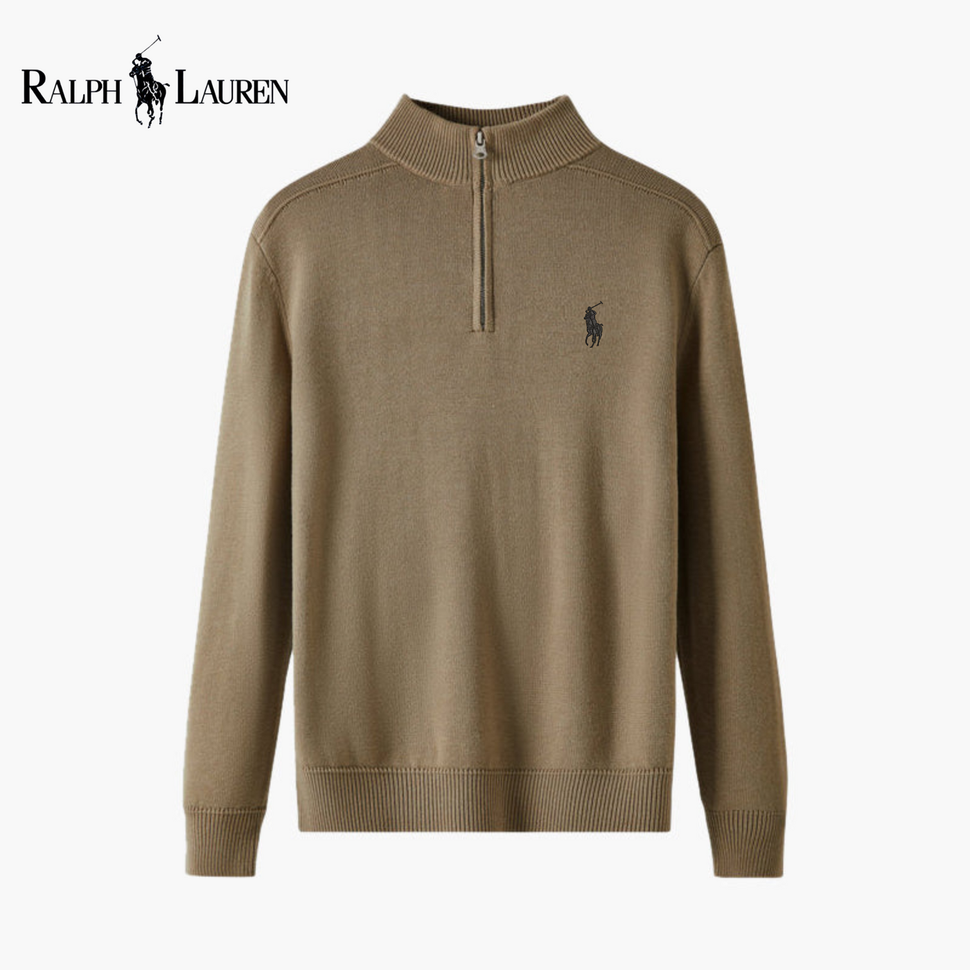 Pull Demi-Zip Ꮢalph Ꮮаᴜгеn Laine Mérinos