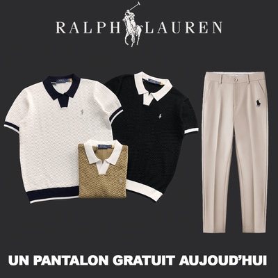 Ensemble RL™ – Polo Col V & Pantalon Fuselé Coupe Slim