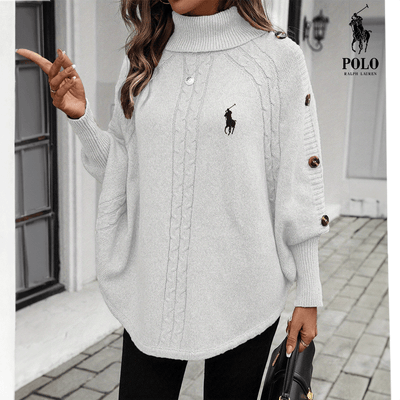 🇫🇷 Ralph L - Pull Maille à Col Roulé Boutonné